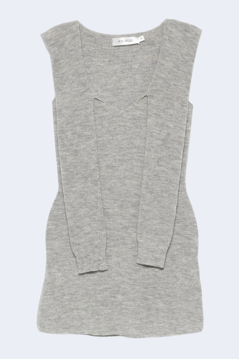 Vao Mini Dress  in Gray