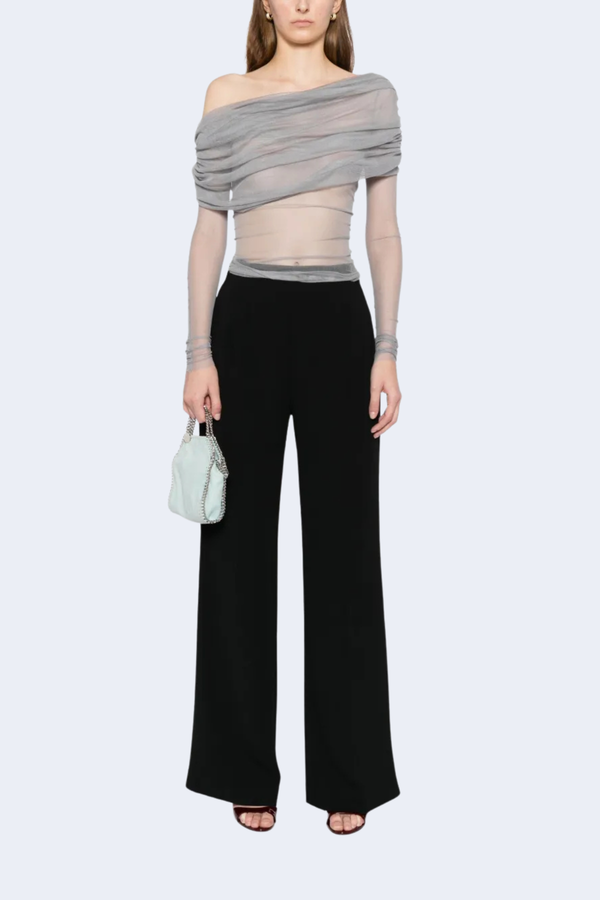 Veiled Top in Slate Grey