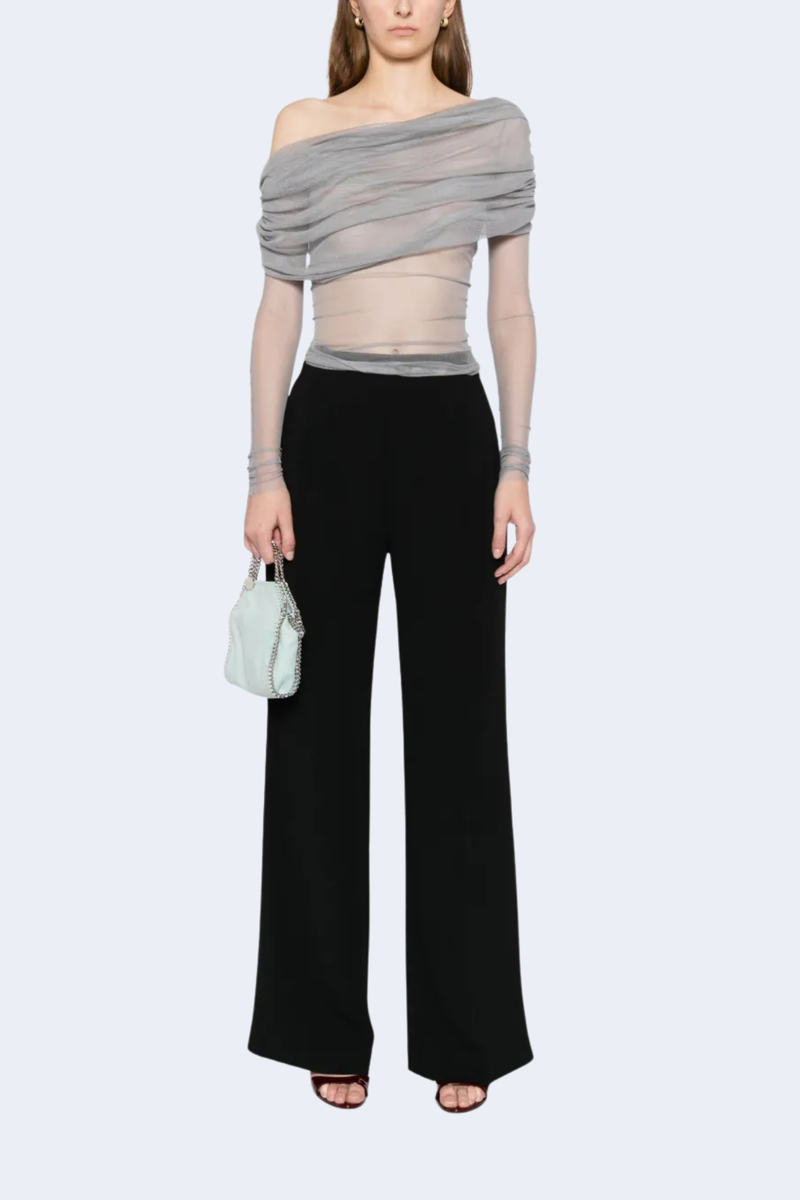 Veiled Top in Slate Grey