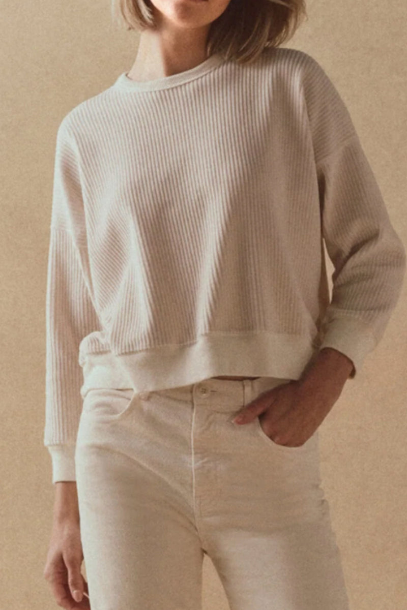 The Corduroy Teammate Sweatshirt in Washed White