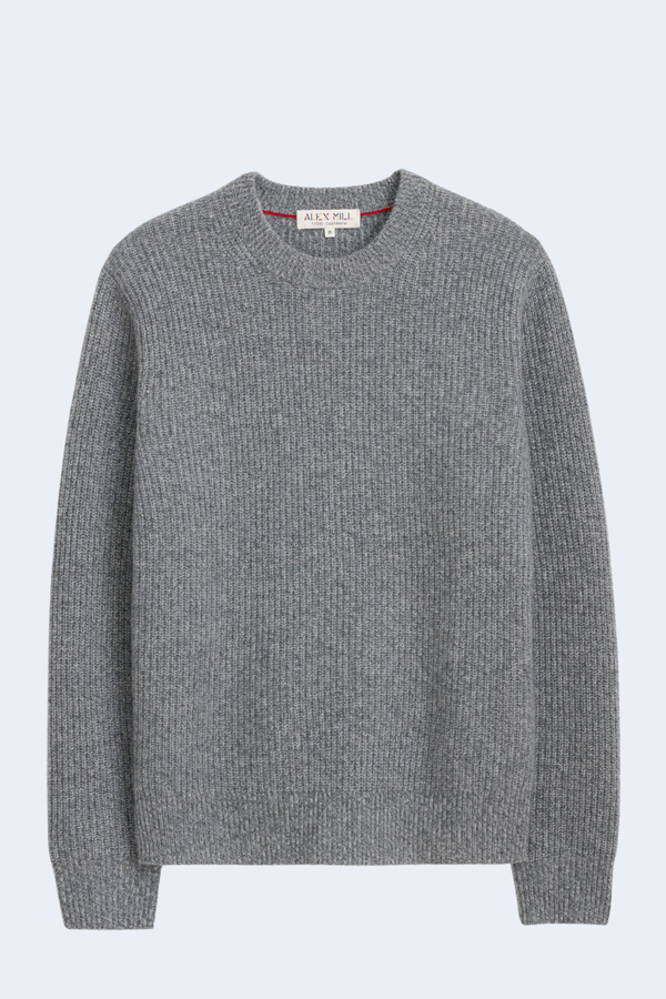 Jordan Sweater In Marled Cashmere in Marled Heather Grey