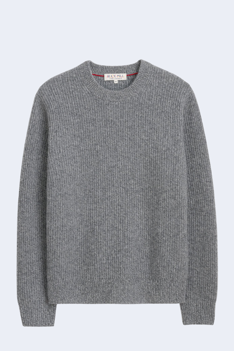 Jordan Sweater In Marled Cashmere in Marled Heather Grey
