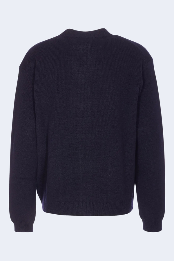 Fox Head Milano Lambswool Cardigan  in Classy Navy
