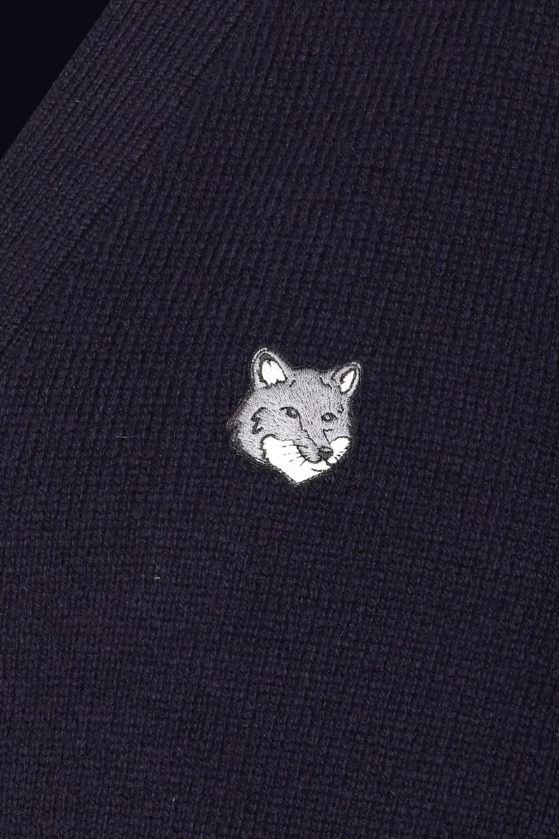 Fox Head Milano Lambswool Cardigan  in Classy Navy
