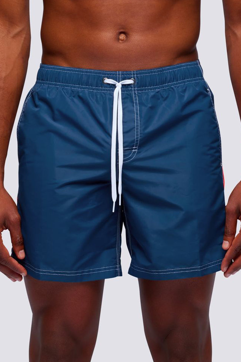 16' Elastic Waist Swim Short in Navy 24