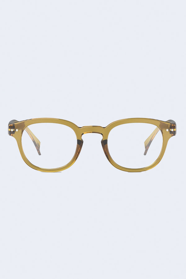 Reading Glasses #C in Golden Green