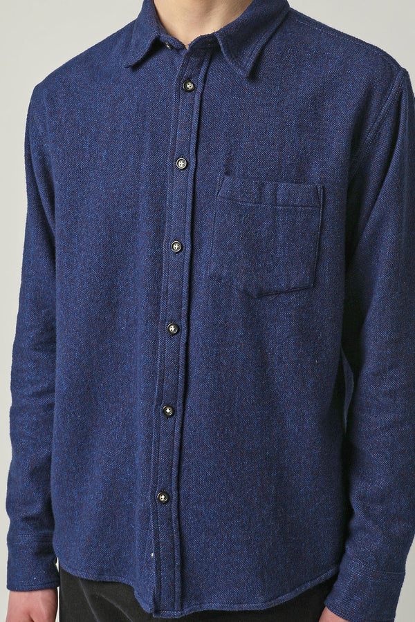 Recycled Flannel in Midnight