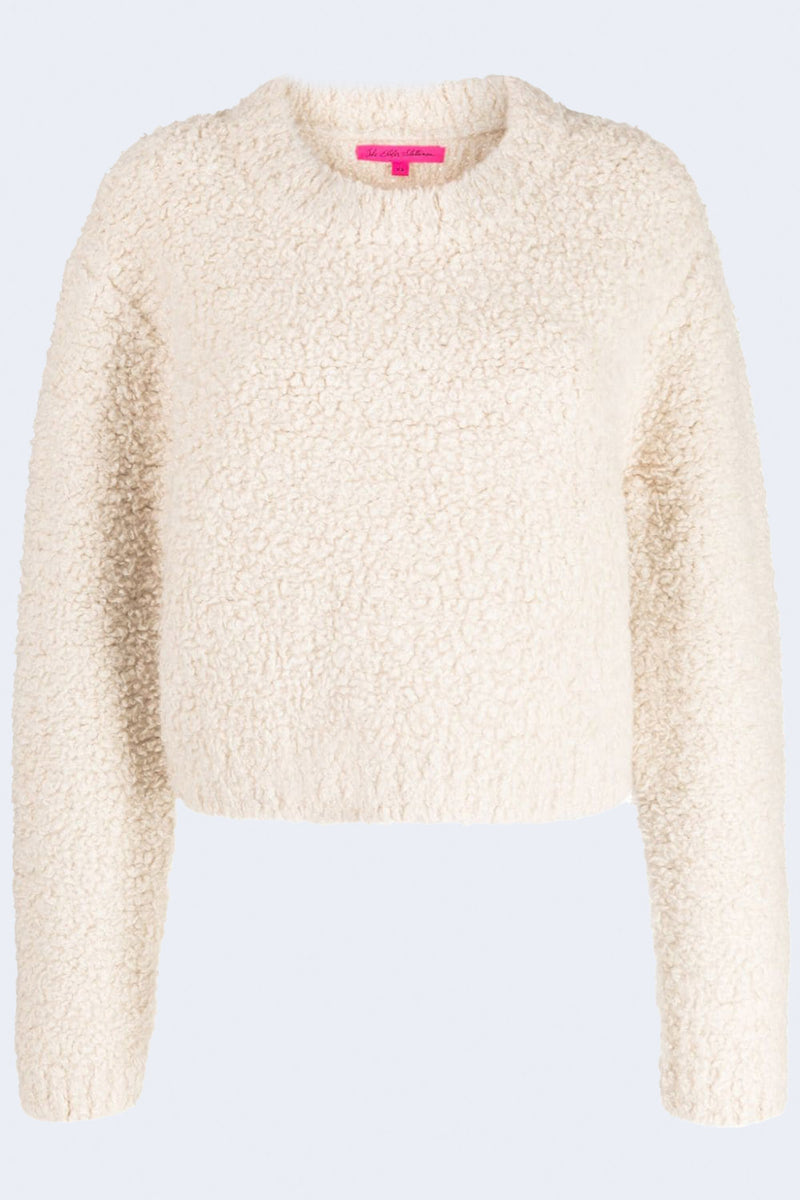 Women's Furry Crew Sweater in Oatmeal