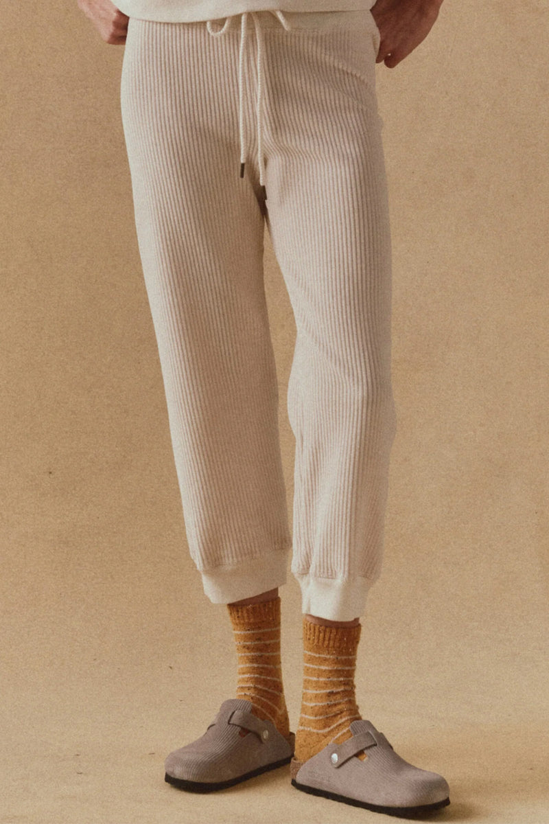 The Corduroy Lantern Pant in Washed White