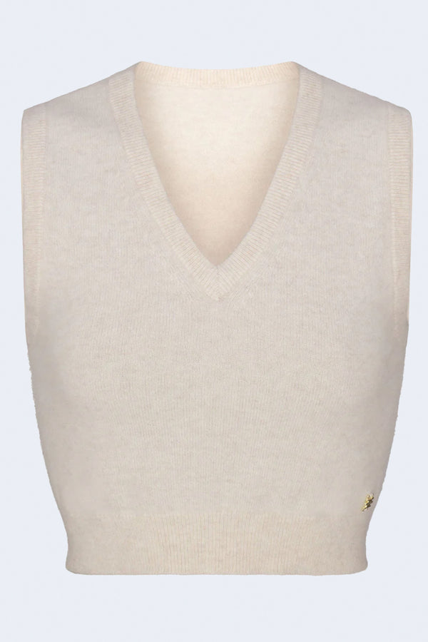 Lenny Cashmere Vest in Oatmeal