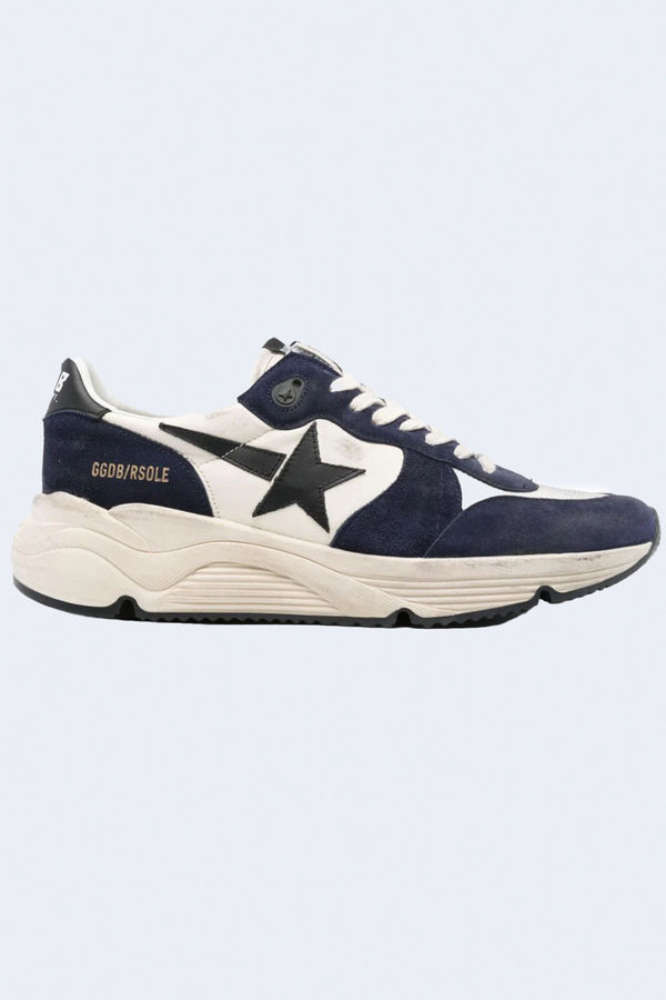 Men's Running Sole Nappa Upper Leather Star And He in Black/Beige