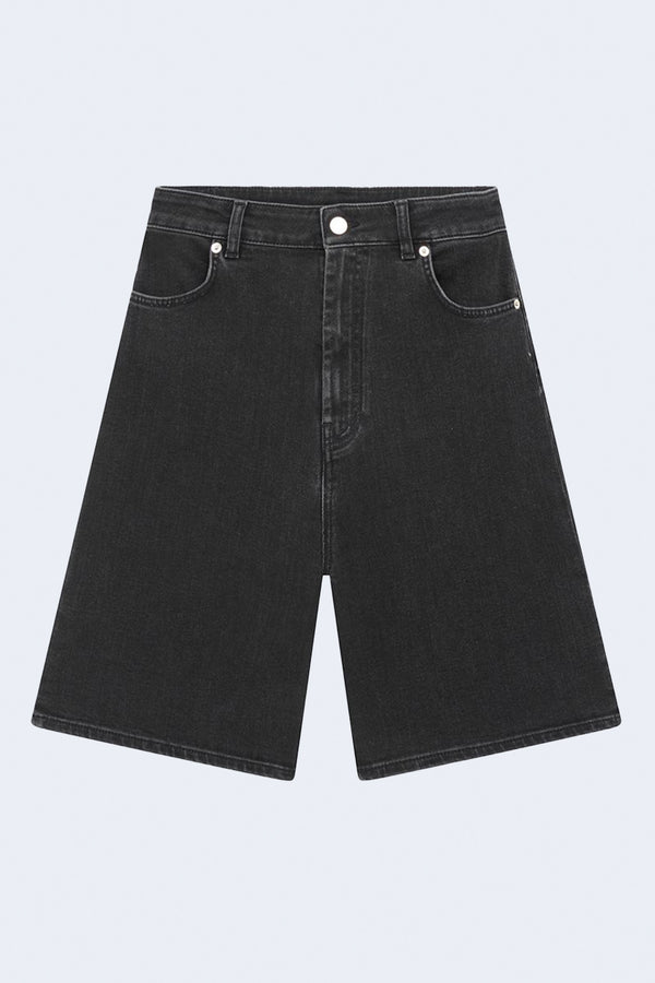 Isu Denim Shorts  in Washed Grey