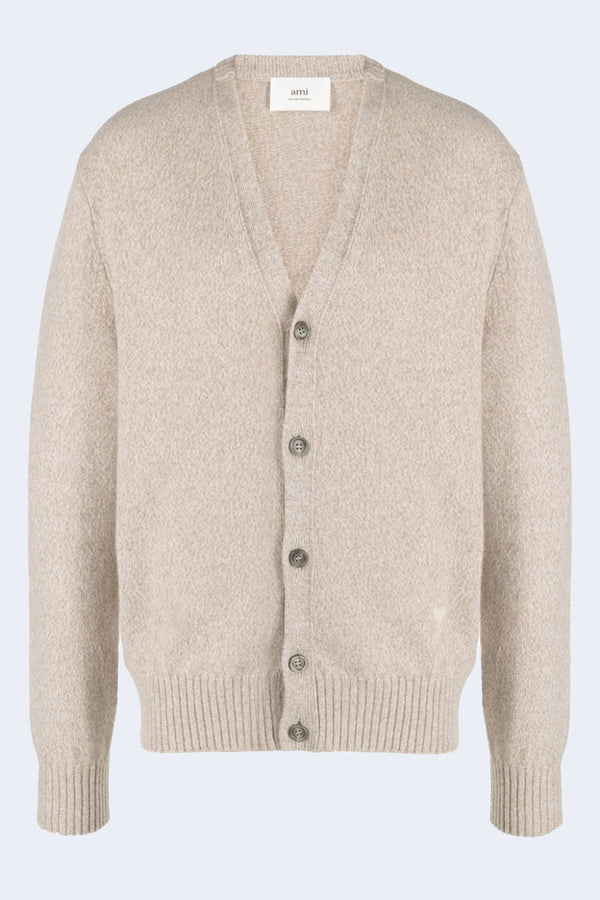 Classic Cashmere Adc Crewneck Sweater in Wool Tricotine Champagne