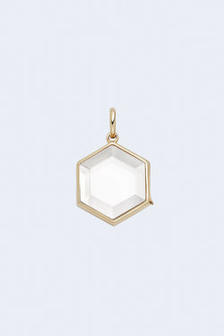 14K Hexagon Yellow Gold Locket