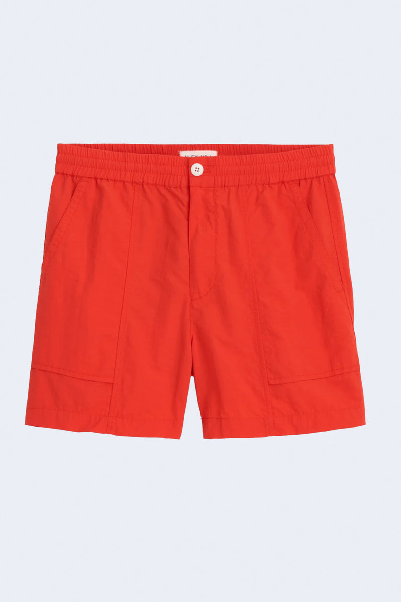 Utility Short In Nylon in Red