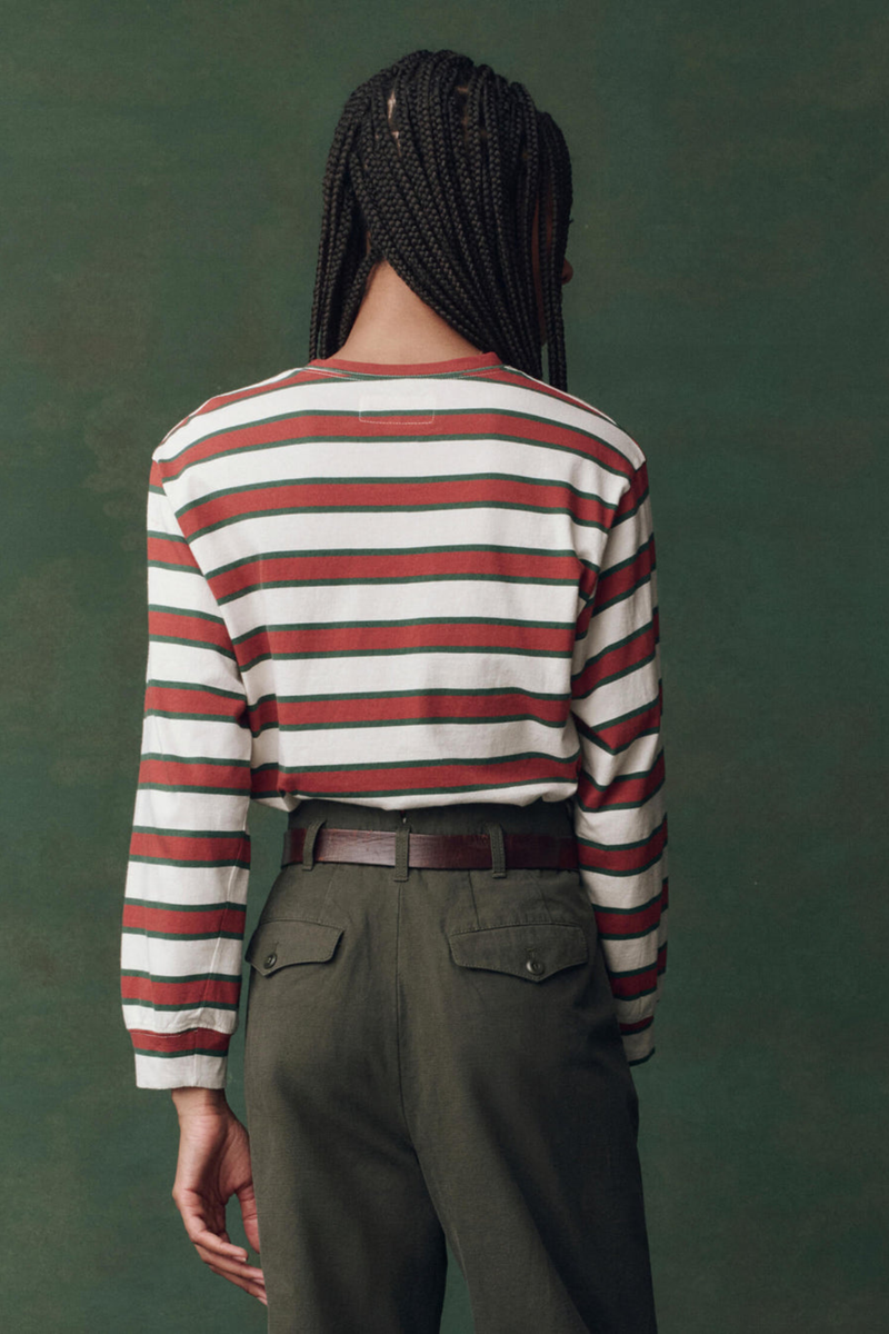 The Campus Crew in Cream Brindle Stripe