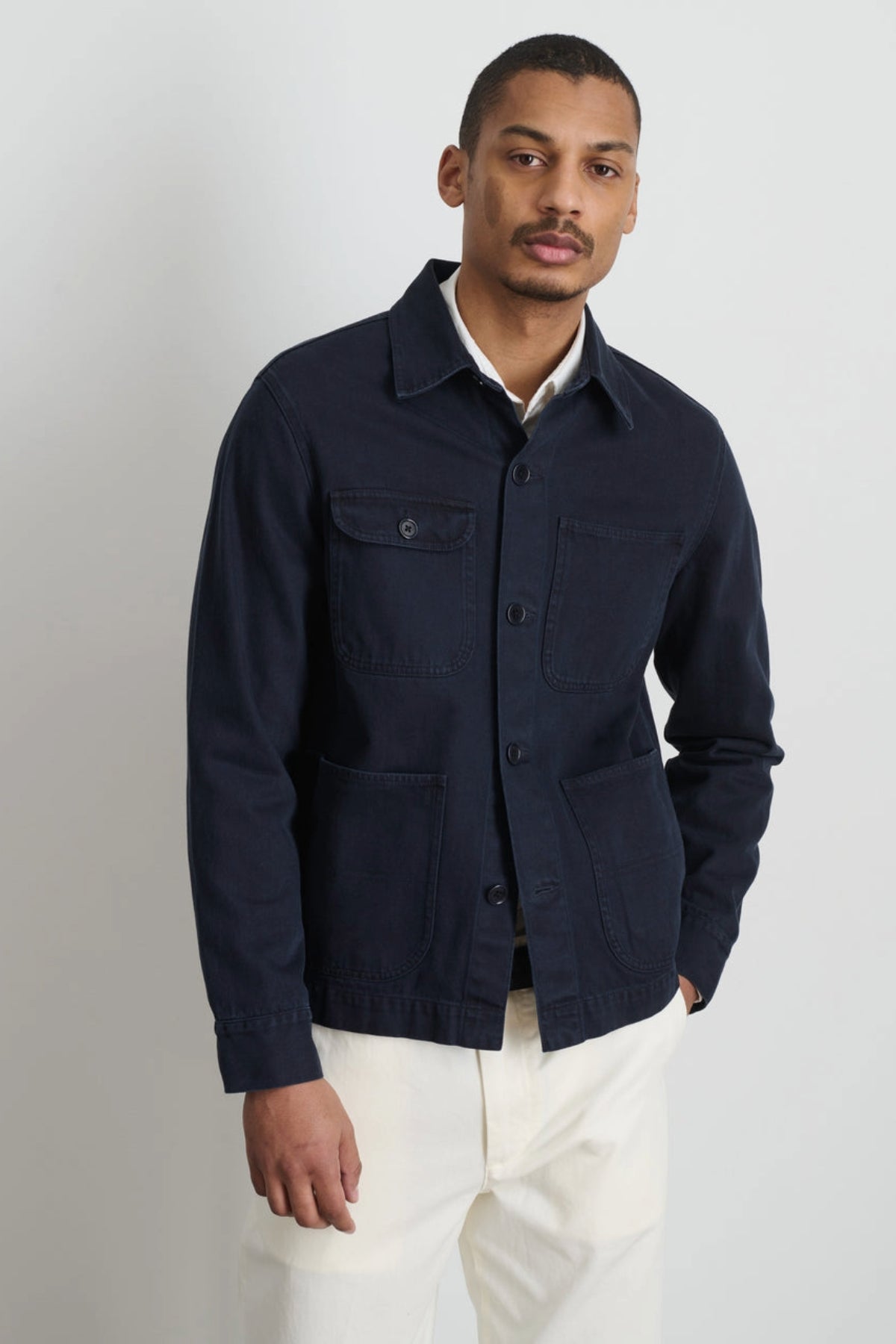 ジャケット・アウター 2011 Stone  dyed work jacket navy Stone Island 2011 Navy Compact Process Garment Dyed Cotton