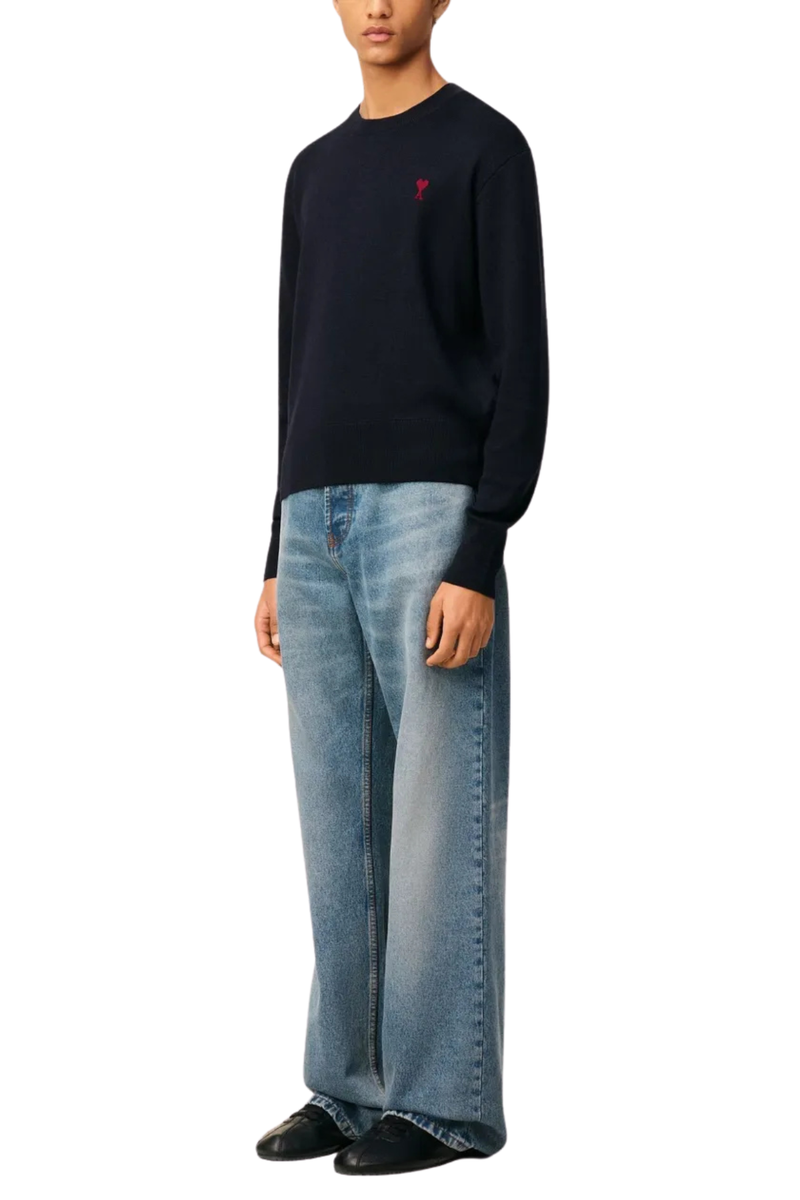 Adc-Merinos Crewneck Shirt in Marine/Rouge