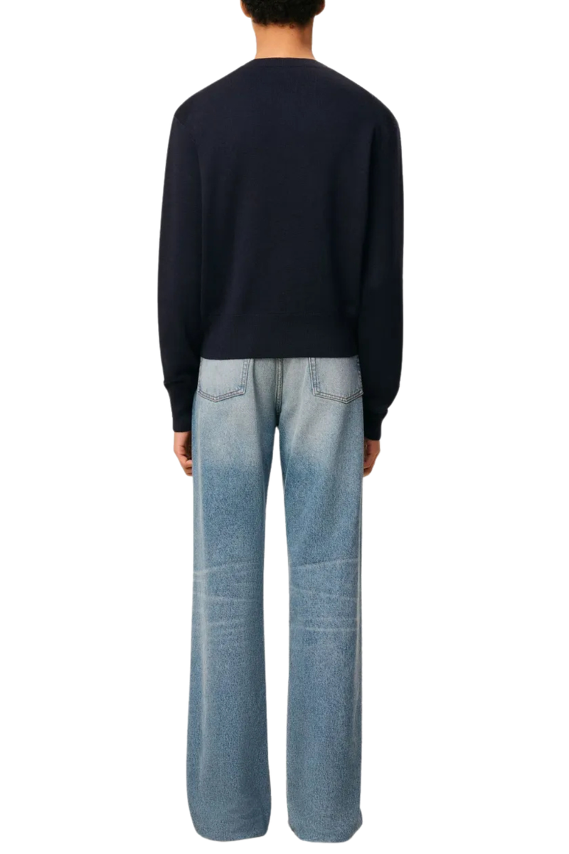 Adc-Merinos Crewneck Shirt in Marine/Rouge