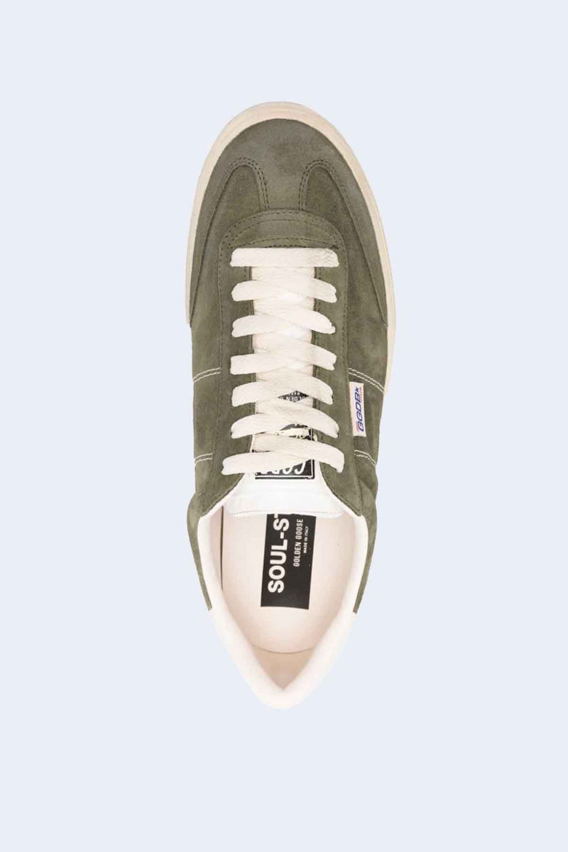 Men's Soul-Star Nappa Upper Bio Based Hf Tongue Leather Heel in Olive Green White Milk