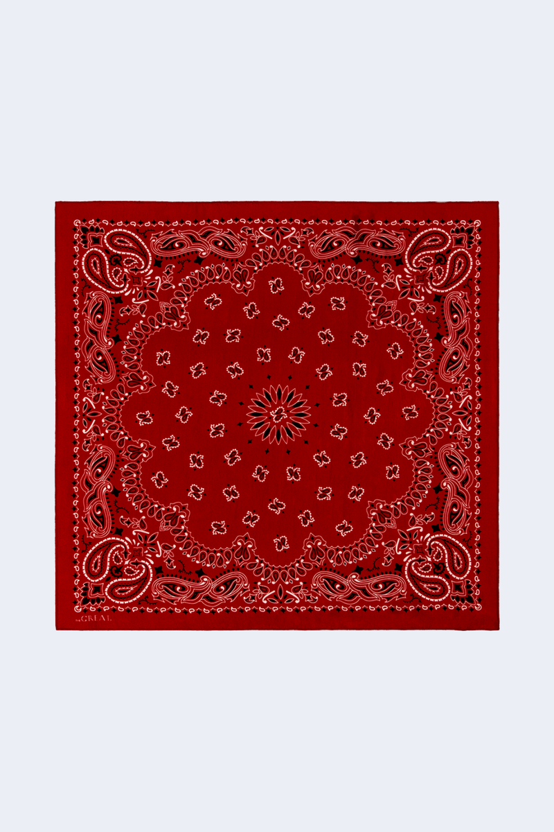 The Silk Bandana in True Red