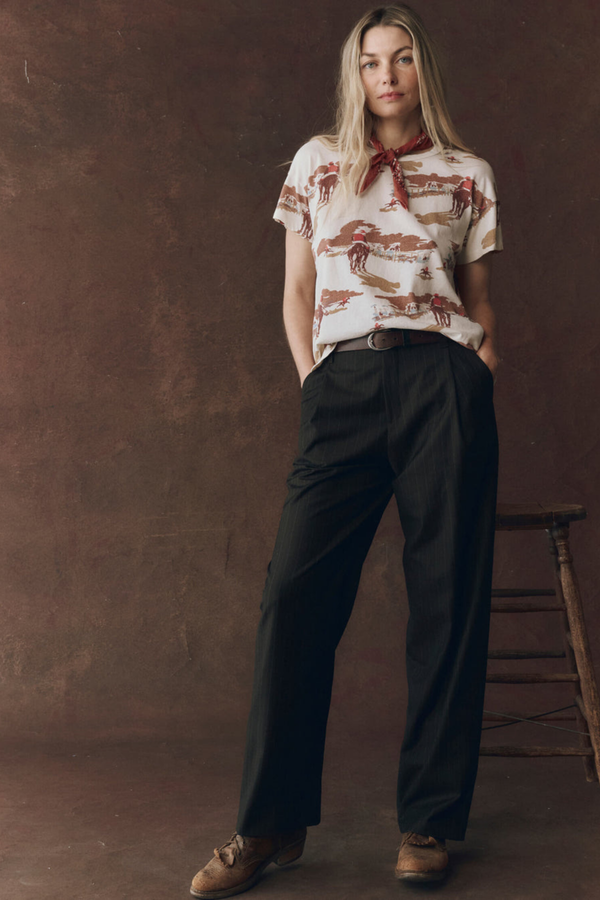 The Boxy Crew in Riding Horses Print