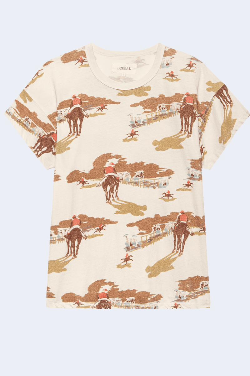 The Boxy Crew in Riding Horses Print