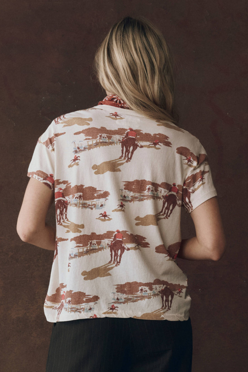 The Boxy Crew in Riding Horses Print