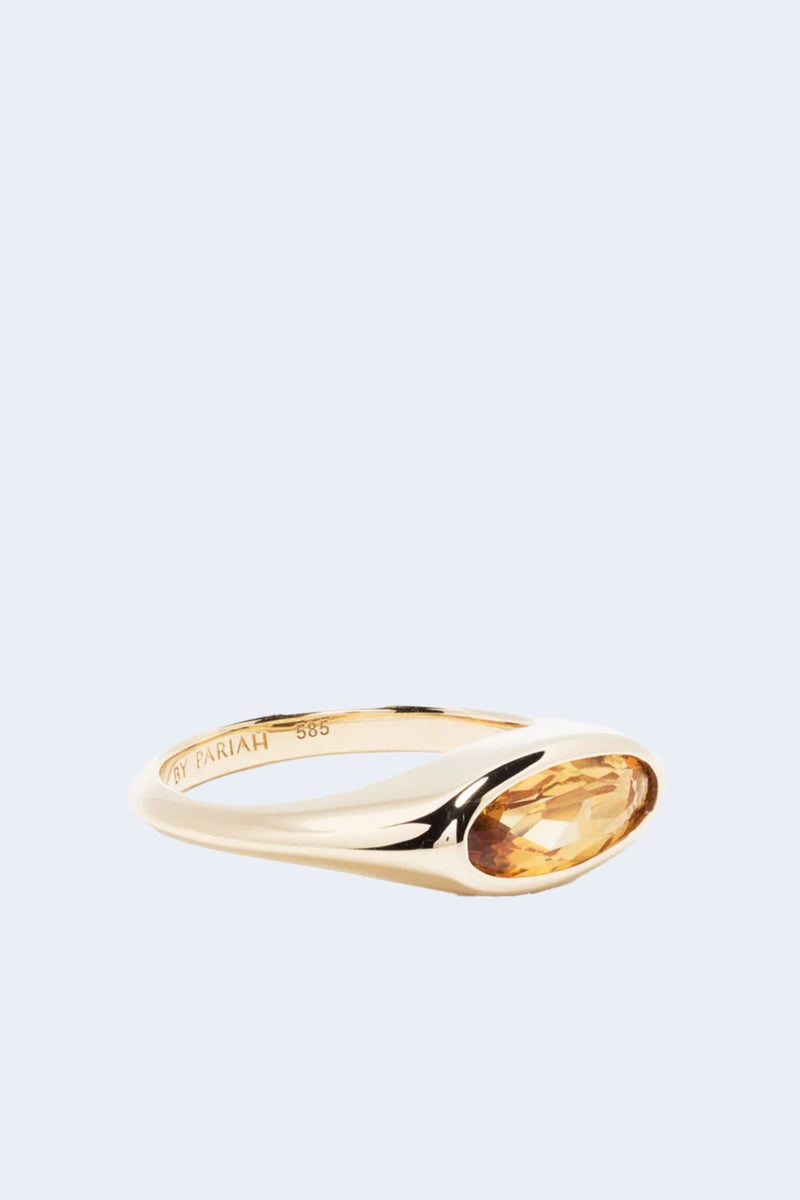 The Orbit 14K Ring in Citrine