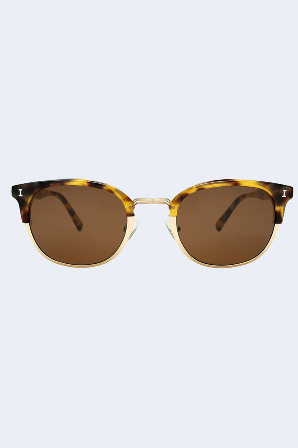 Stockholm Sunglasses in Tortoise/Gold W/ Brown Lenses