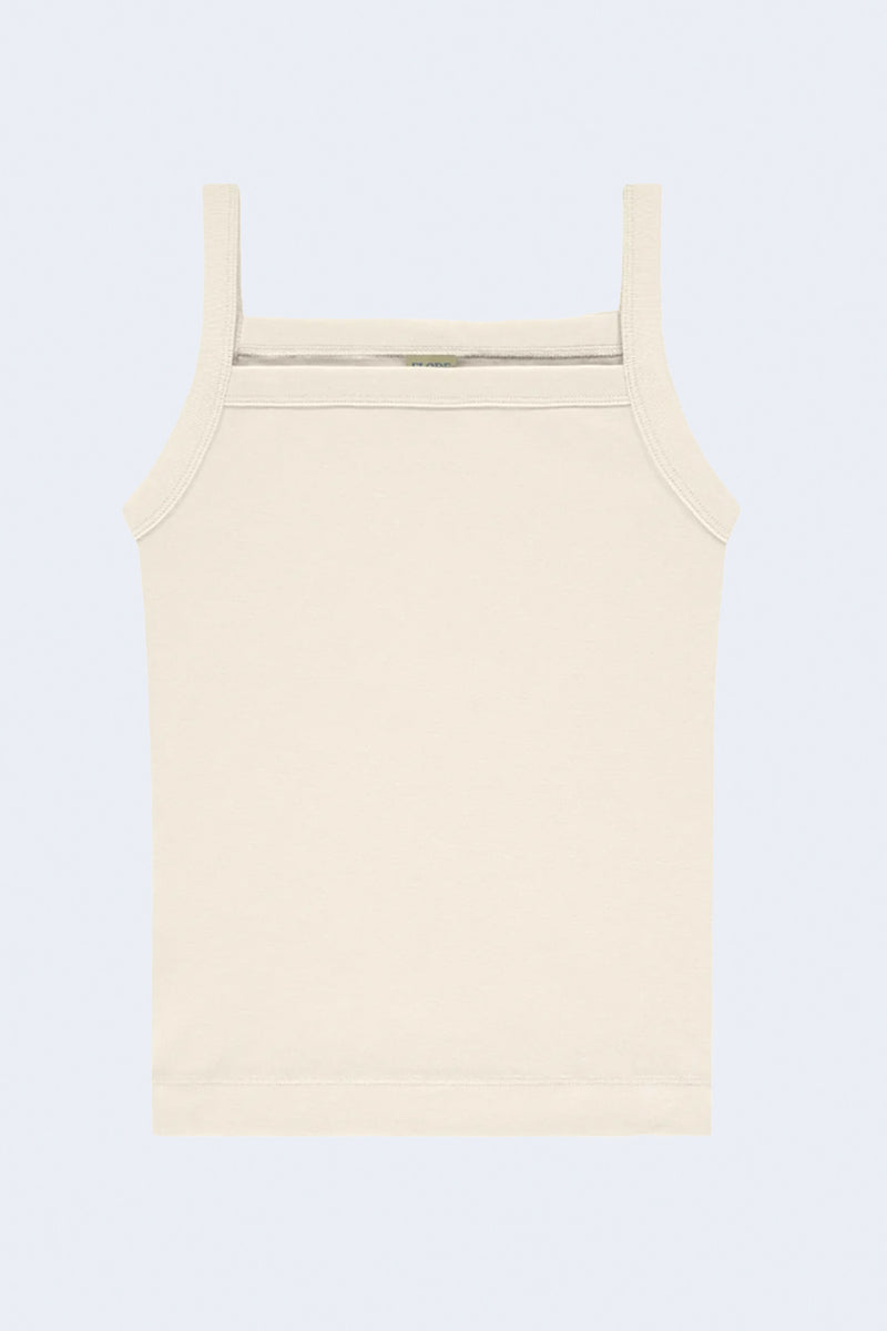 May Square Neck Cami in Off White