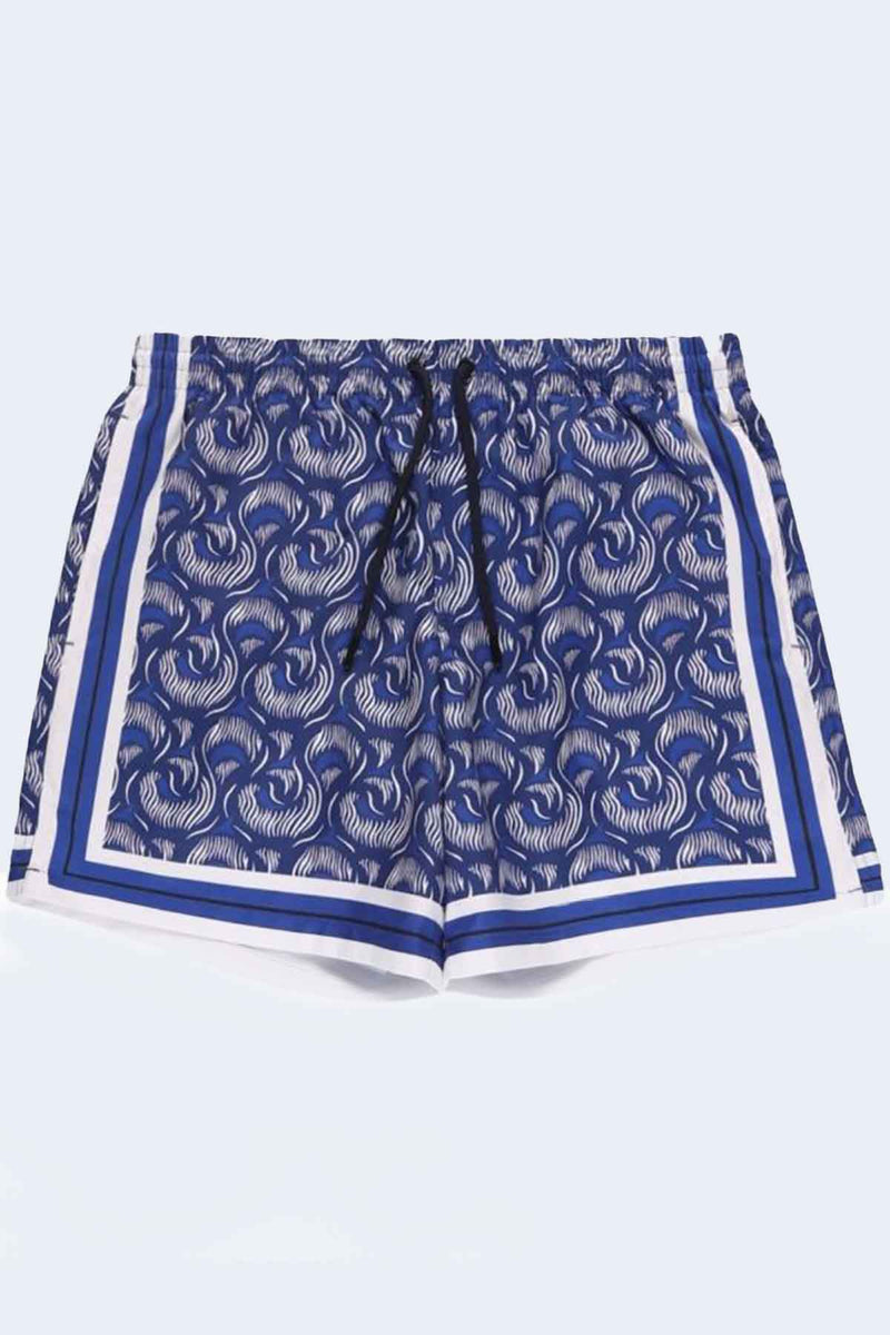 Phibbs Swim Trunks in Dessin A Blue/White