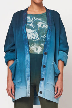 Ren Cardigan Coat in Teal Mist