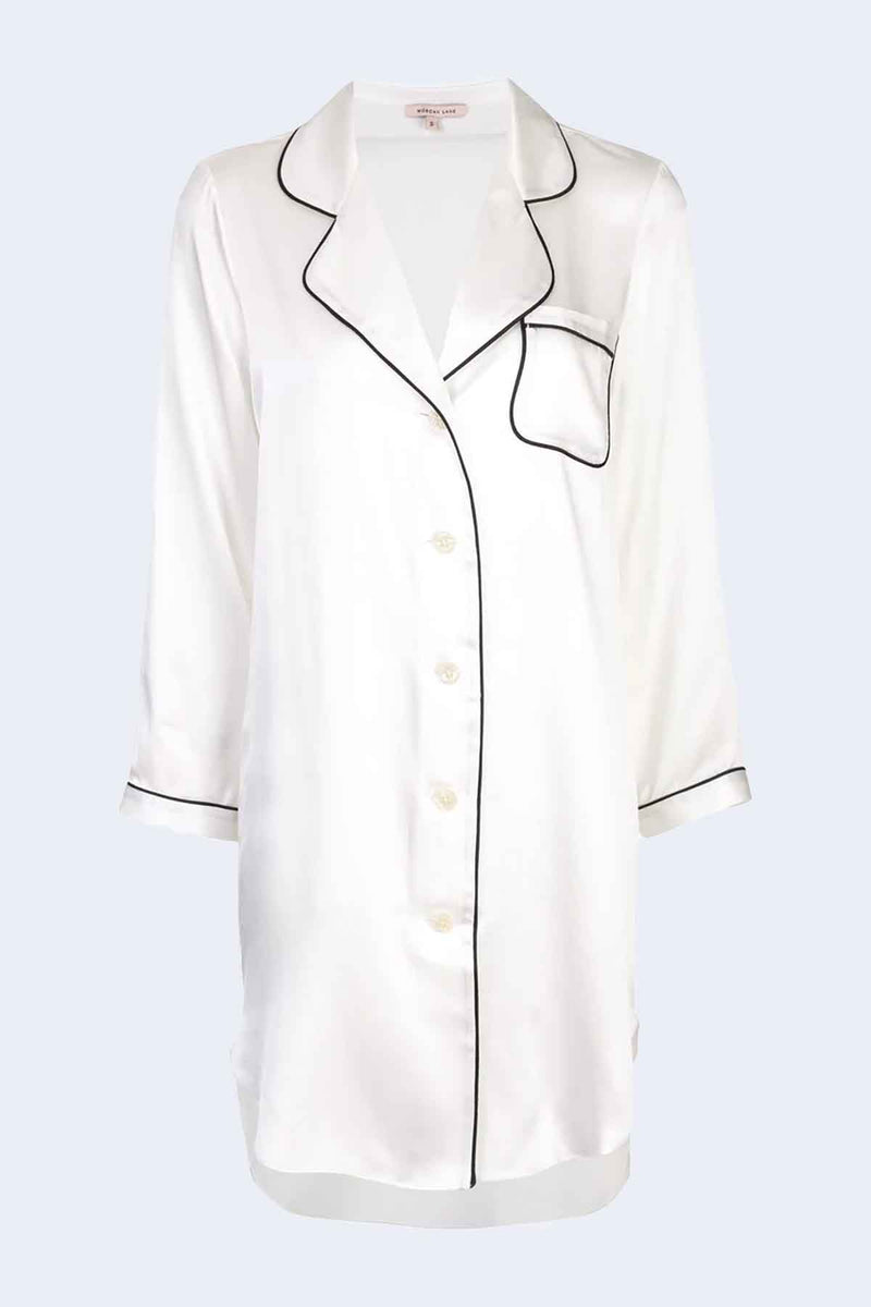 Jillian Night Shirt in Chalk