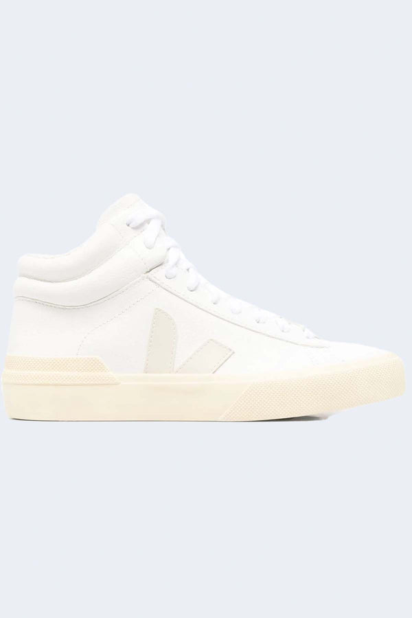 Men's Minotaur High Top Chromefree Leather Sneaker in Extra-White Pierre Butter
