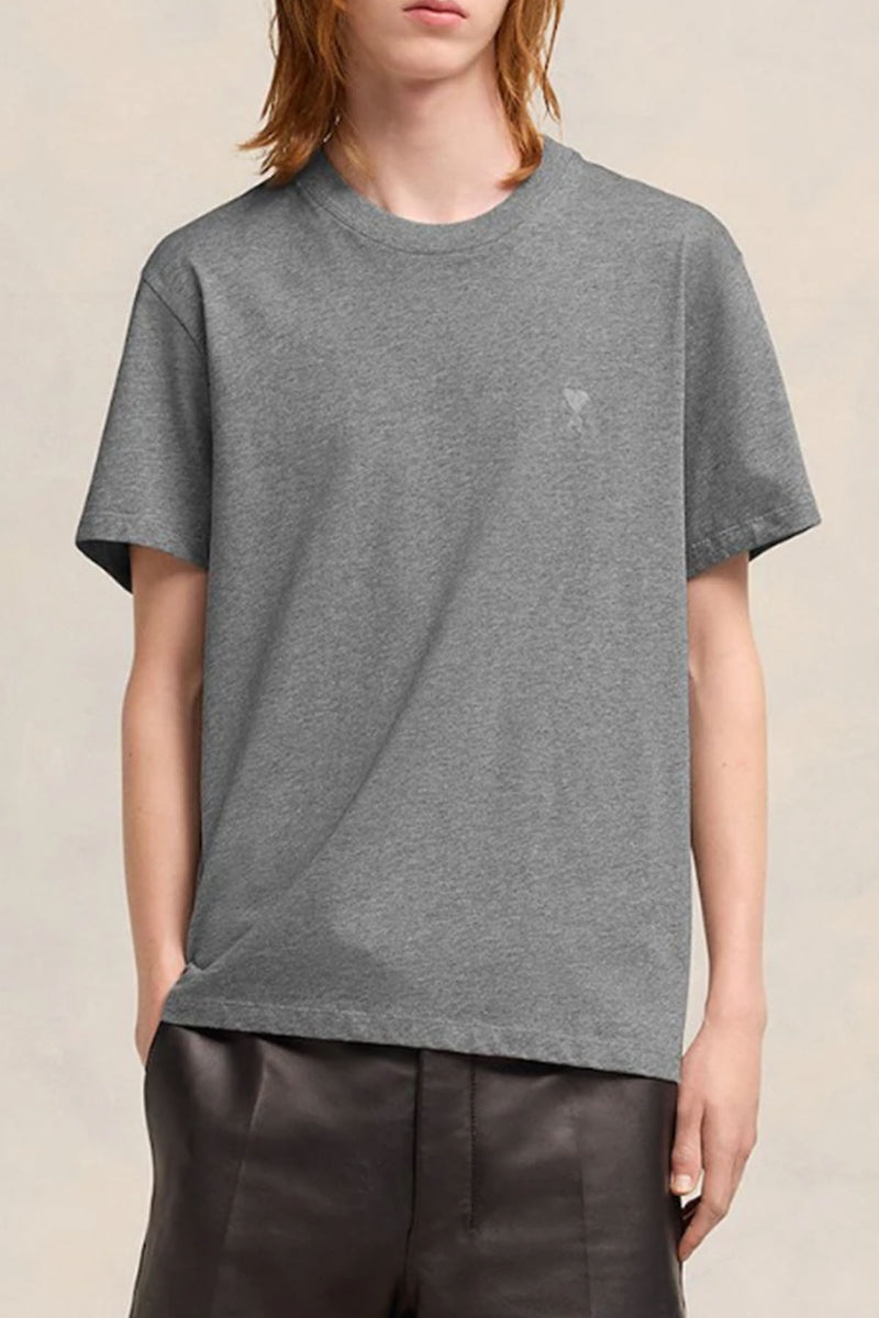 Adc Cotton Jersey T-Shirt in Wool Viscose Canvas Heather Grey