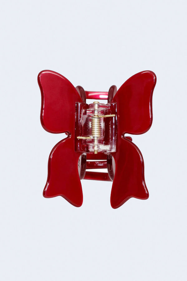 Bow Clip in Poinsetta