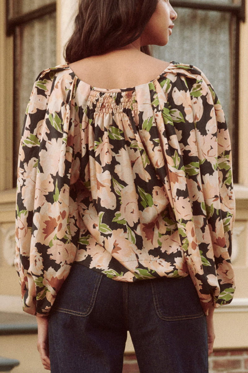 The Magpie Top in Victorian Rose Print