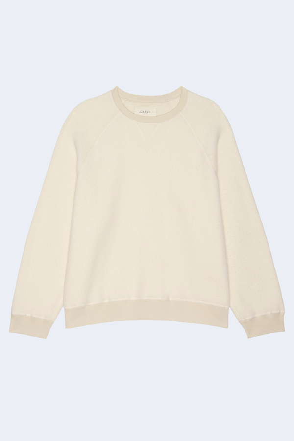 The Plush Slouch Sweatshirt in Washed White