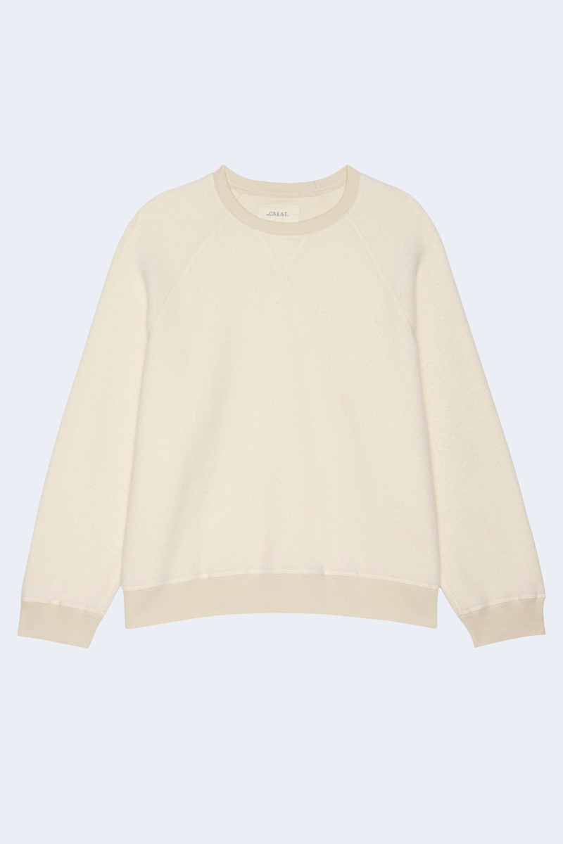 The Plush Slouch Sweatshirt in Washed White