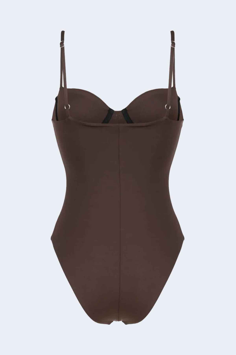 The Balconette Underwire One Piece in Moka