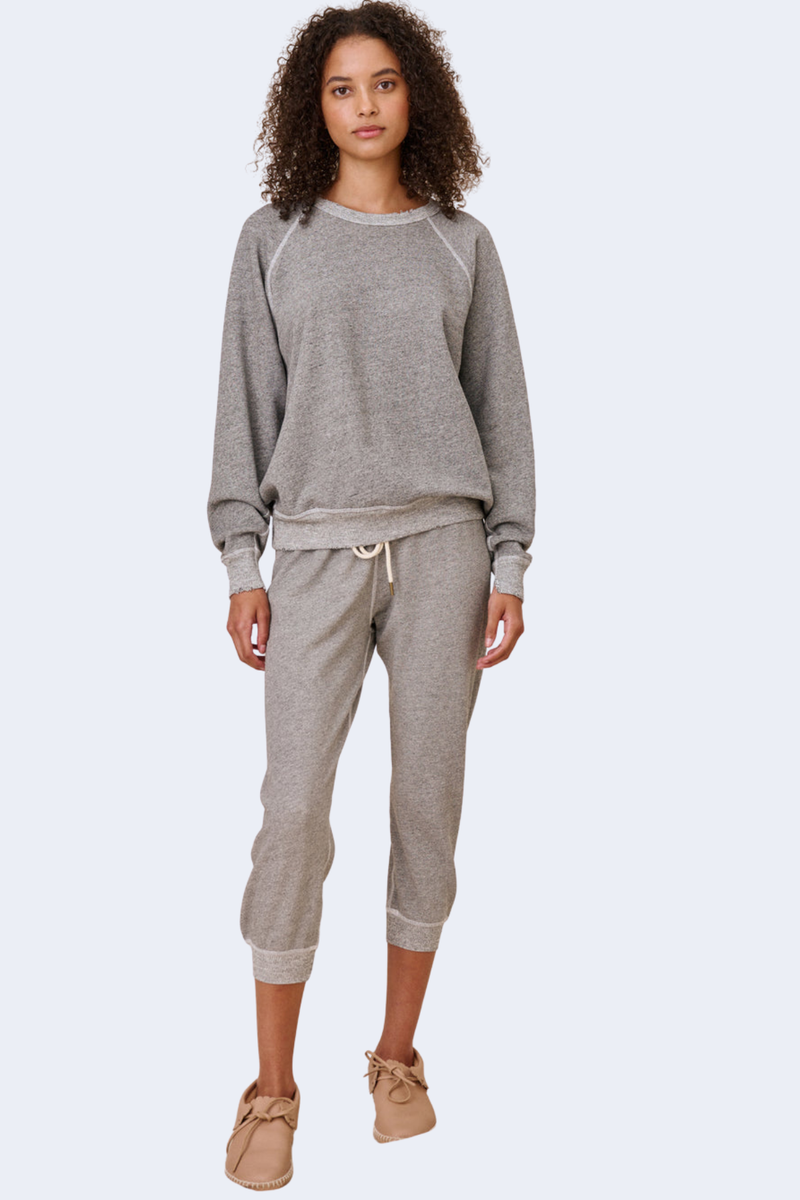 The Cropped Sweatpant in Varsity Grey