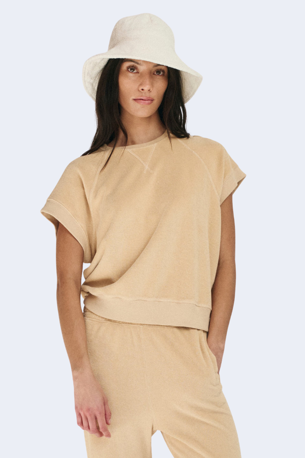The Micro Terry Wedge Sweatshirt in Chamois