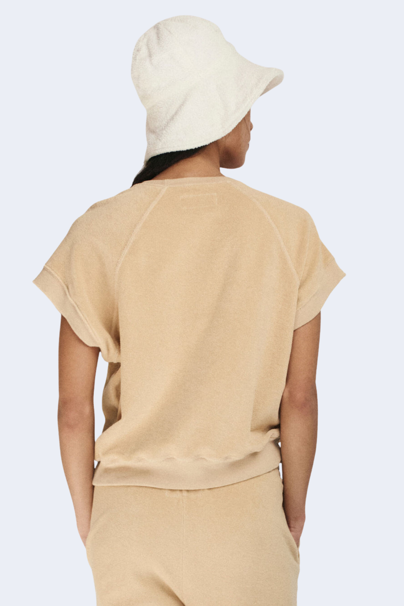 The Micro Terry Wedge Sweatshirt in Chamois