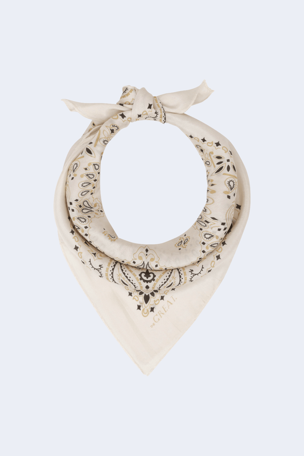 The Silk Bandana in Cream