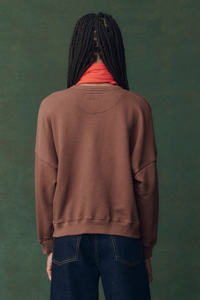 The Teammate Sweatshirt W/ Horse Embroidery in Umber