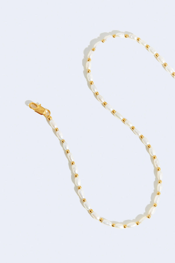 Seed Pearl Beaded Choker in Gold