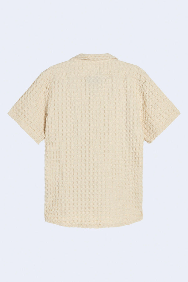 Waffle Shirt in Ecru Cuba