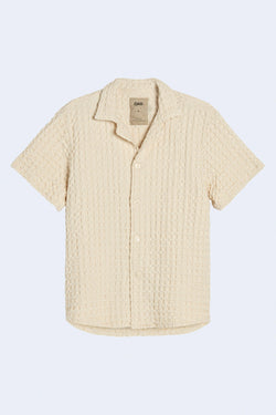 Waffle Shirt in Ecru Cuba