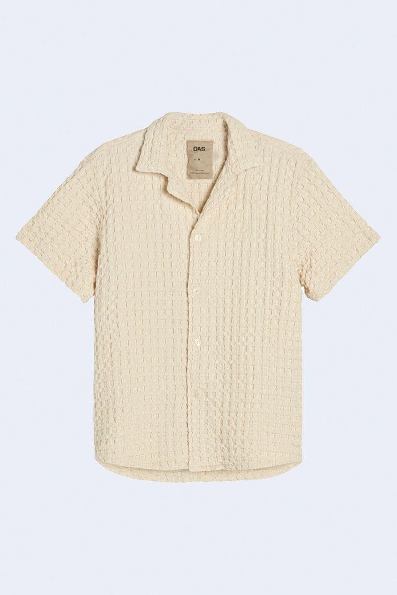 Waffle Shirt in Ecru Cuba